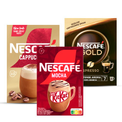 alle Nescafé oploskoffie doosjes