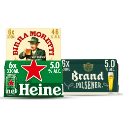 alle Heineken, Brand of Birra Moretti pils blik