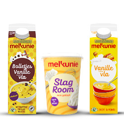Melkunie slagroom kant en klaar beker 500 gram of vla pak 1 liter