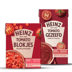 alle Heinz Frito, tomatenblokjes of gezeefde tomaten