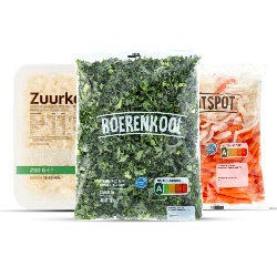 zuurkool, boerenkool grof of hutspot zak 250/500 gram