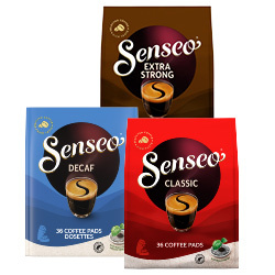 alle Senseo pads 16 of 36 stuks