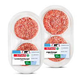 SPAR runderhamburgers pak 2 stuks