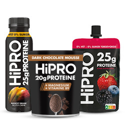 alle Hipro drink fles 300 ml of pouch zakje 200 gram