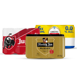 alle Hertog Jan, Jupiler of Amstel blik