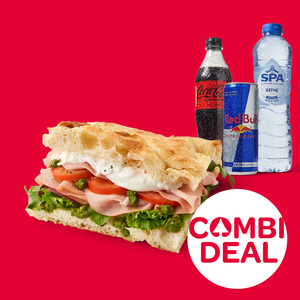 SPAR FoodClub focaccia + gekoeld drankje samen voor €7.75