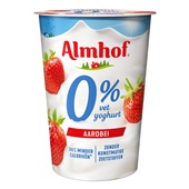 Almhof Yoghurt Aardbei 0% Vet voorkant