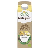 Arla Bio halfvolle vanille yoghurt biologisch voorkant