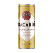 Bacardi limon & lemonade blik achterkant