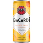 Bacardi rum sunset punch achterkant