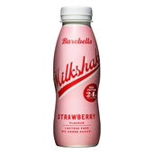 Barebells proteïne milkshake aardbei voorkant