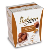 Belgian poedertruffels salted caramel voorkant