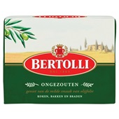 Bertolli ongezouten margarine voorkant