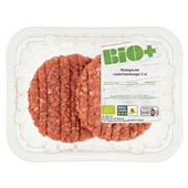 Bio+ biologische hamburger voorkant