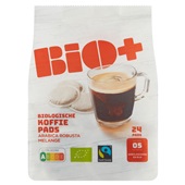 Bio+ Biologische koffiepads dutch roast voorkant