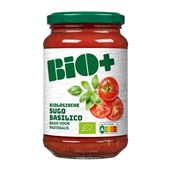 Bio+ Biologische pastasaus tomaat basilicum voorkant