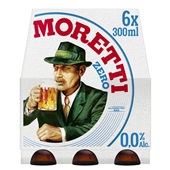 Birra moretti 0.0 6x300 ml voorkant