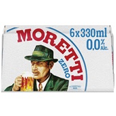 Birra moretti 0.0 6x330 ml voorkant