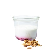 Bloemcool quark frambozen en granola voorkant