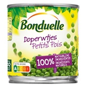 Bonduelle Doperwtjes Extra Fijn achterkant