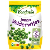 Bonduelle jonge velderwtjes achterkant