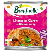 Bonduelle linzen in curry voorkant