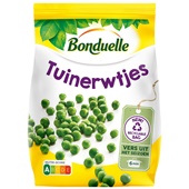 Bonduelle tuinerwtjes extra fijn achterkant