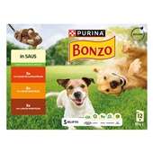 Bonzo adult in saus rund, kip en lam voorkant