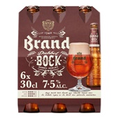 Brand dubbelbock fles 6-pack voorkant