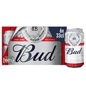 Bud bier blond 6-pack voorkant