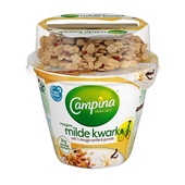 Campina kwark vanille en granola voorkant