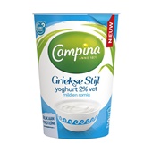 Campina yoghurt griekse stijl 2% voorkant
