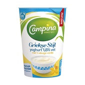Campina yoghurt griekse stijl vanille voorkant