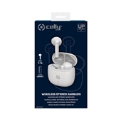 Celly wireless earbuds white voorkant