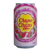 Chupa Chups strawberry cream flavour voorkant