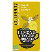 Clipper Biologische Thee Organic Lemon & Ginger Infusion Tea voorkant