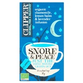 Clipper Snore & peace tea voorkant