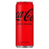 Coca Cola cola zero blik 330 ml voorkant