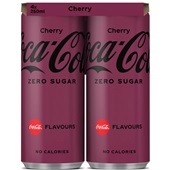 Coca Cola cola zero cherry  voorkant