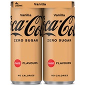 Coca Cola cola zero vanille voorkant