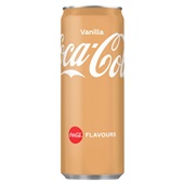Coca Cola vanilla blik 250 ml voorkant