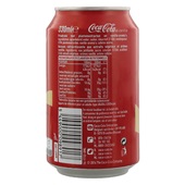 Coca Cola vanille blik 33 cl achterkant