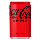 Coca Cola zero blik 150 ml voorkant