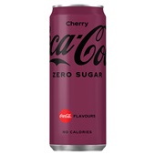 Coca Cola zero cherry blik 330 ml voorkant