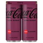 Coca Cola zero cherry blik multipack voorkant