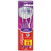 Colgate tandenborstel zigzag medium  3-pack voorkant