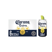 Corona bier extra blond 6-pack blik voorkant