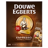 Douwe Egberts oploskoffie sticks espresso voorkant