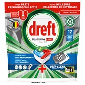 Dreft vaatwastabletten platinum plus deep clean voorkant