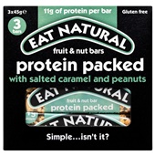 Eat Natural proteinreep salted caramel packed voorkant